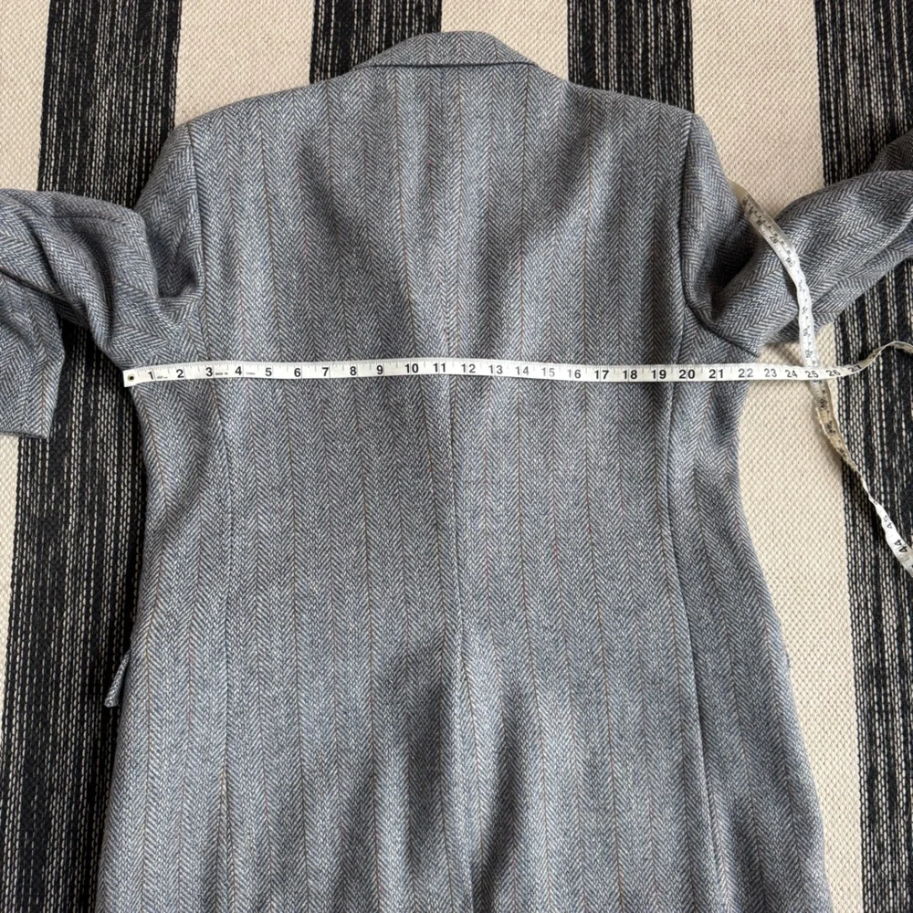Vintage Blazer By The Blade Mens Gray Herringbone Two Buttons  Blazer Size‎ 46R